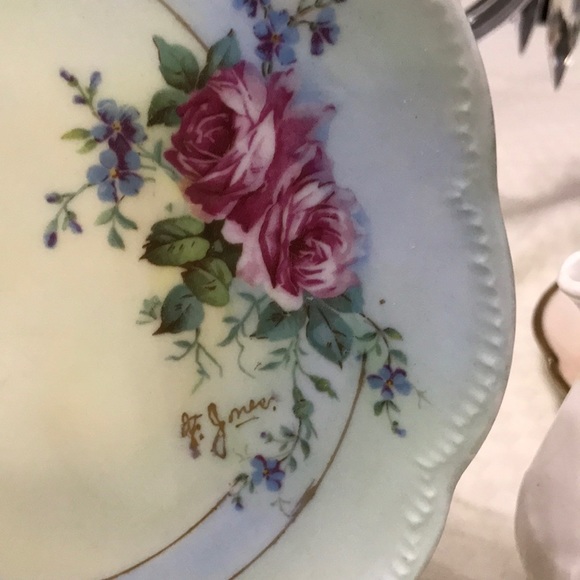 Limoges Haviland France Hand Painted French Roses Plate - Picture 2 of 5